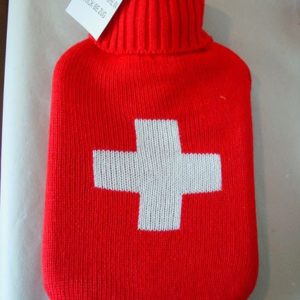 Wärmeflasche Schweiz, gestrickt