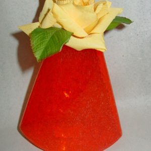 Vase zum Schaukeln rot-orange, ca 17 cm
