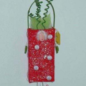 Geschenktasche zum Hngen, 15 cm, rot
