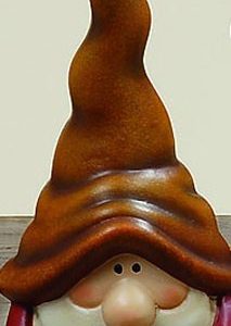 Zwerg mit Blatt, Keramik (17 cm)