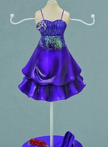 Schmuckhalter Kleid violett mit Ringschublade