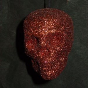 Skull Glitter braun (13 x 9 cm)