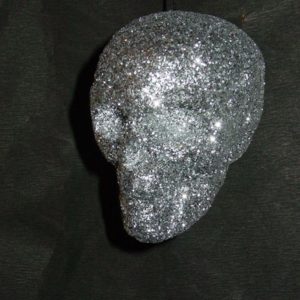 Skull Glitter silber (13 x 9 cm)