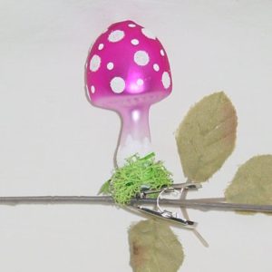 Pilz mini auf Klammer, pink (8 x 2 cm)
