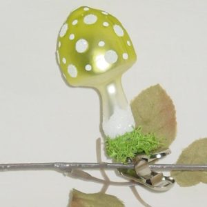 Pilz mini auf Klammer, grn (8 x 2 cm)