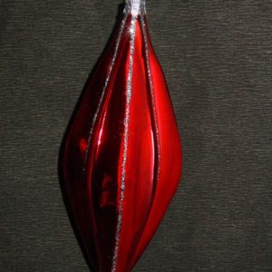 Tropfen gezackt rot (17,5 x 5,5 cm)