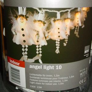 Lichterkette Angels weiss