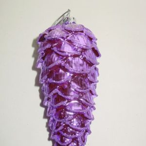Tannzapfen metallic lila (13 cm)