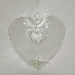 Herz Vase zum Hängen, 19 cm