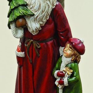 Santa rot mit Mdchen