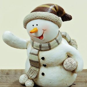 Schneemann Frosty winkend (9 cm)