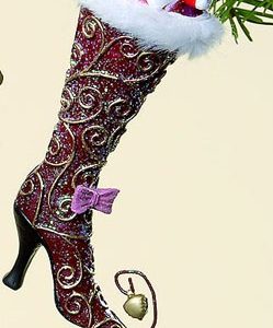 Stiefel mit Weihnachtsmann (13 x 5 cm)