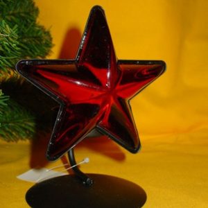 Teelichthalter roter Stern klein (13 x 11 cm)