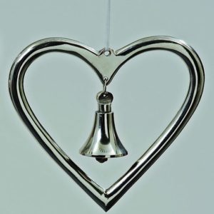 Herz mit Glocke (14 x 14 cm), Aluminium