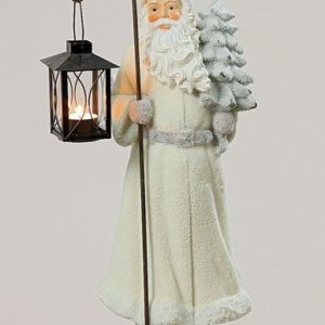 Santa mit Laterne weiss (53 cm)