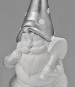 Zwerg weiss mit Schaufel (25 cm)