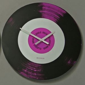 Uhr Schallplatte violett