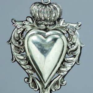 Hänger Herz mit Krone silber (14 cm)