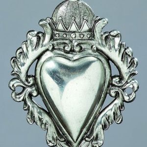 Hänger Herz mit Krone silber (14 cm)