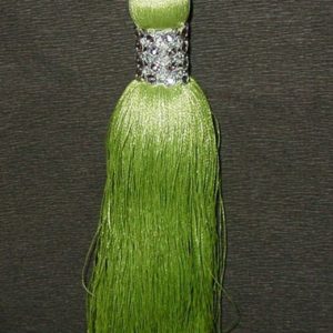 Kordel grün mit Strass, 18 cm
