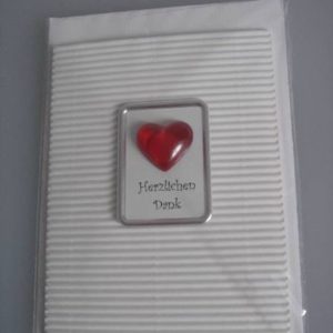 Magnetkarte Mini-Herz Herzlichen Dank