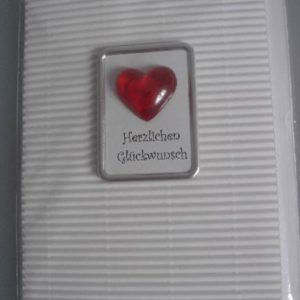 Magnetkarte Mini-Herz Herzlichen Glckwunsch