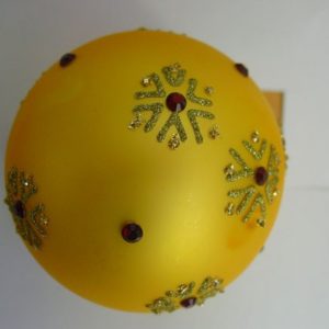Eisstern gold/rubin, 8 cm