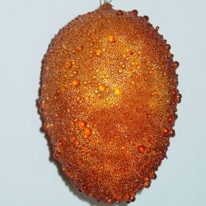 Glasperlen-Ei, braun/orange, 9 cm