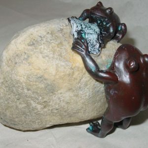 Frösche auf Stein, 10 x 14 cm