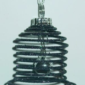 Glocke schwarz mit Glöckchen, ca 5 x 5 cm