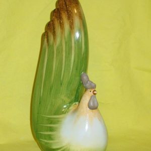 Hahn grün, ca 32 cm