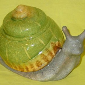 Schnecke grün, ca 23,5 cm