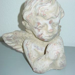Engel betend weiss, terracotta, ca 15 cm