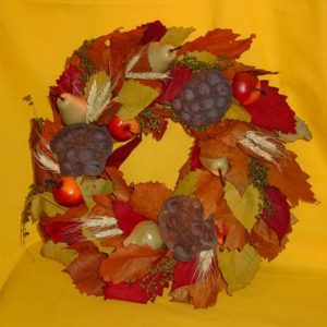 Herbstkranz dekoriert, ca 34 cm