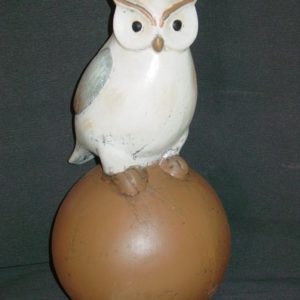 Keramikeule auf Kugel braun/crme, ca 32 cm