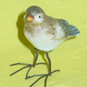 Keramikvogel auf metallenen Beinen, 6 cm