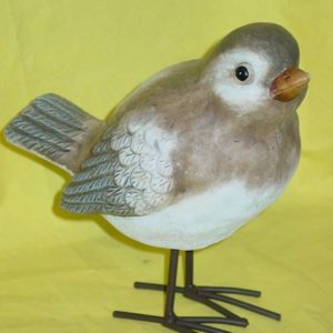 Keramikvogel auf metallenen Beinen, 23 cm