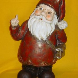 Weihnachtsmann mit Brille, Keramik, 47 cm