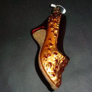 Schuh cognac (rot gold) 11 x 3,5 cm