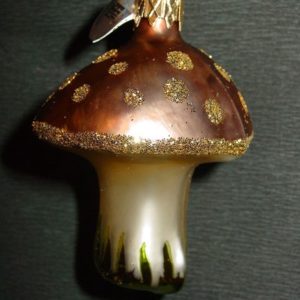 Shiitake Pilz mit Goldtupfen (7,5 x 6,5 cm)
