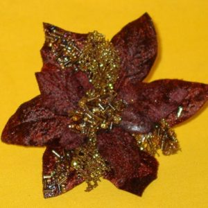 Weihnachtsstern Juwelblte braun, ca 7 cm