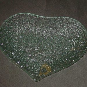 Dekoteller Herz, ca 22 cm, klar