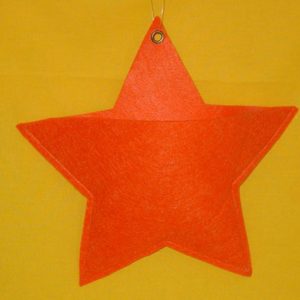 Filzhängerset Sterne mit Tasche orange