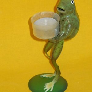 Frosch stehend, Teelichthalter