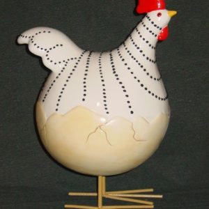 Huhn in Eierschale crÈme, 30 x 20 cm