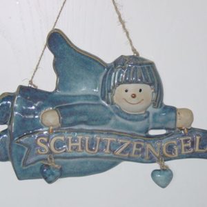 Schutzengel Hnger, Keramik blau