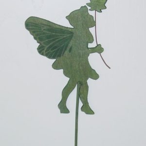 Holzstecker Elfe dunkelgrün, 12.5 cm