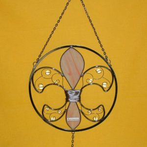 Lilie, ca 22 cm Durchmesser, lachs