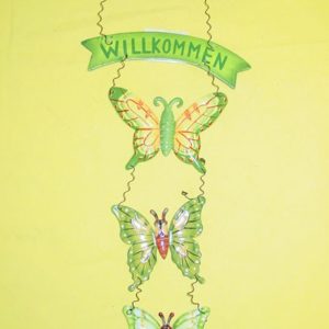 Willkommen Schmetterlinge, Metall, ca. 30 cm
