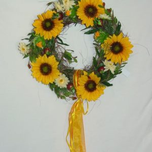 Kranz mit Sonnenblumen, 30 cm
